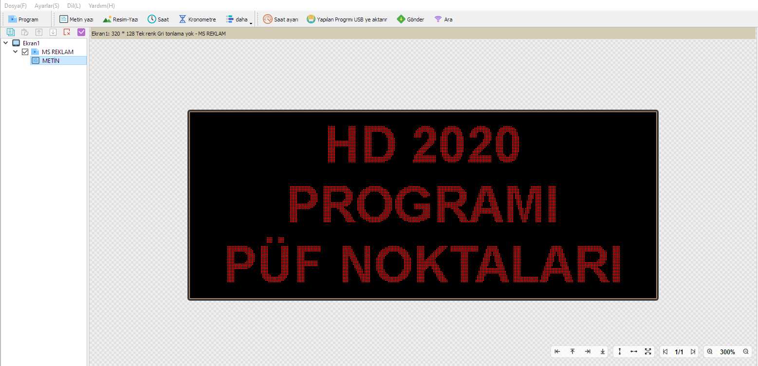 HD2020 Programı Çift Taraflı Tabelalar için kullanımı